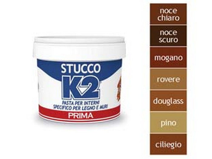 12pz k2 stucco colorato in pasta per legno in barattolo - kg.0,500 - mogano cod:ferx.fer315302