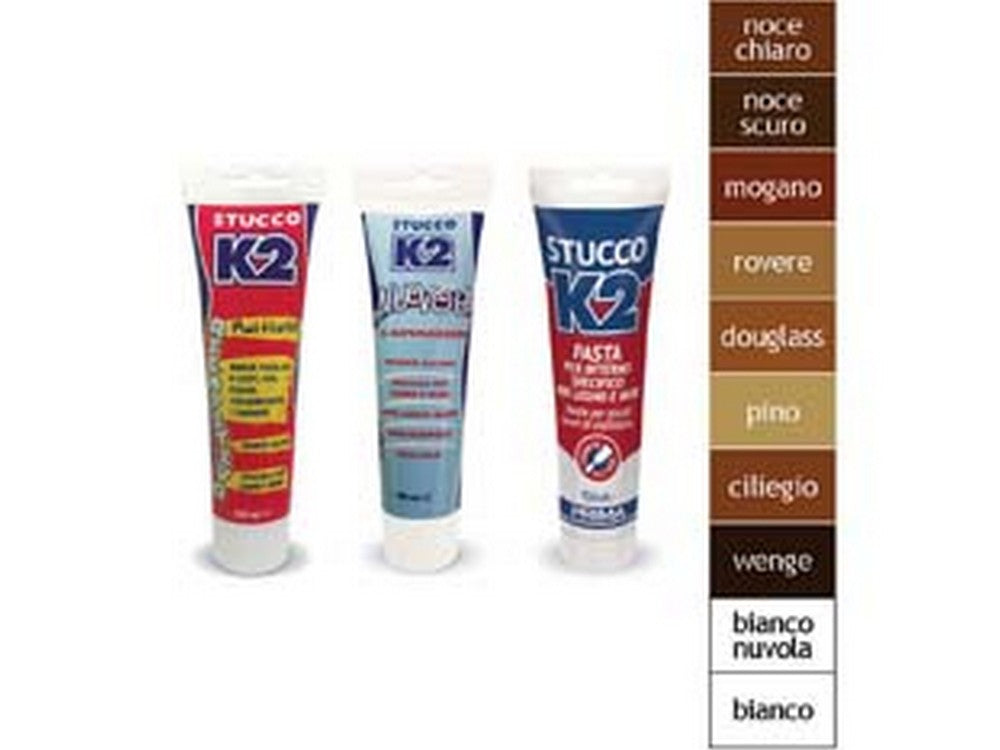 6pz k2 stucco in pasta multiuso colorato in tubetto - ml.150 - noce scuro fer315357