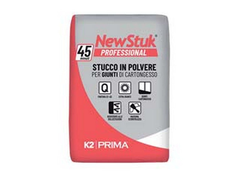 4pz k2 newstuk professional stucco per cartongesso in polvere in sacco - kg.5 fer315517