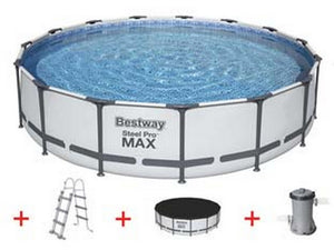 piscina steel pro max tonda telaio portante cm.457x107h. - kg.57,2 -lt.14.970 -filtro cartuccia (art.56488) fer315630