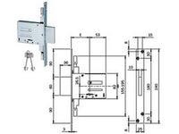serrature triplice da infilare doppia mappa 663301 - mm.60 (663301604) fer321198