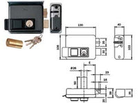 elettroserratura per cancelli con tetto foro vairabile 53n515 - mm.50-80 sx (53n5152) fer321471