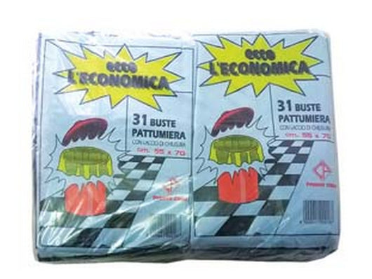 cf sacco pattumiera "ecco l'economica" nero pz.31 - cm.55x70 gr.400 fer331524