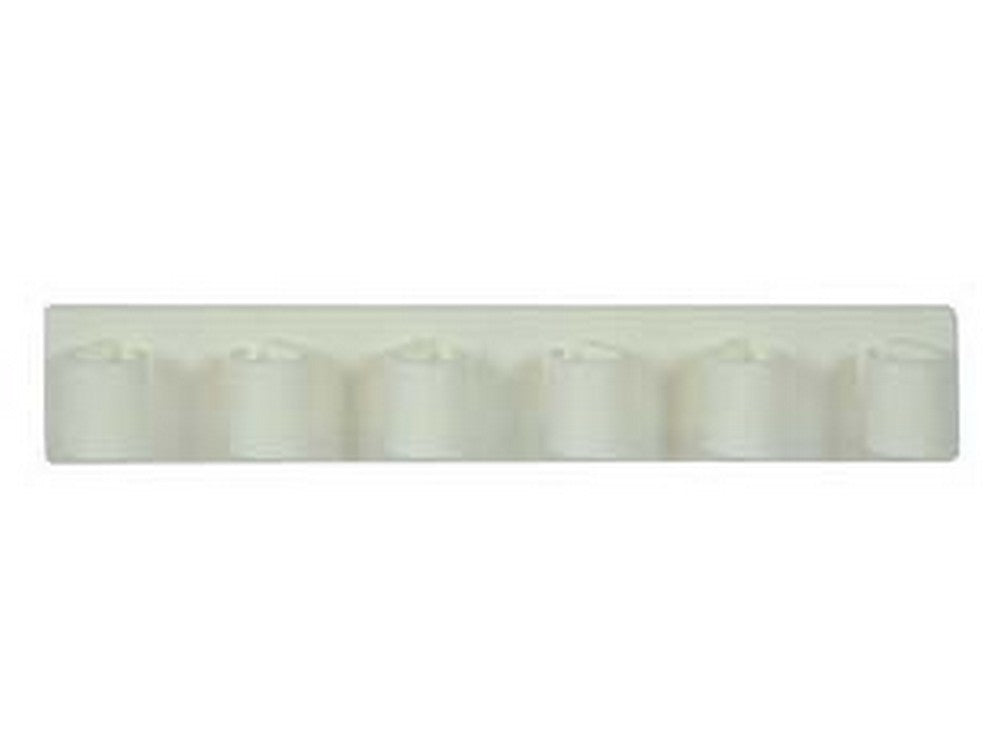 10pz appendiscopa in plastica tre posti bianco fer332316