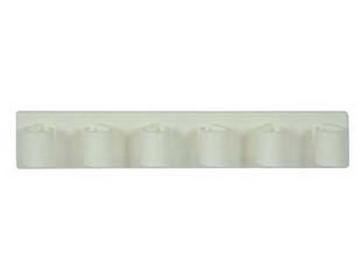 10pz appendiscopa in plastica tre posti bianco fer332316