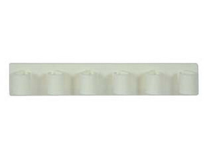 10pz appendiscopa in plastica tre posti bianco fer332316