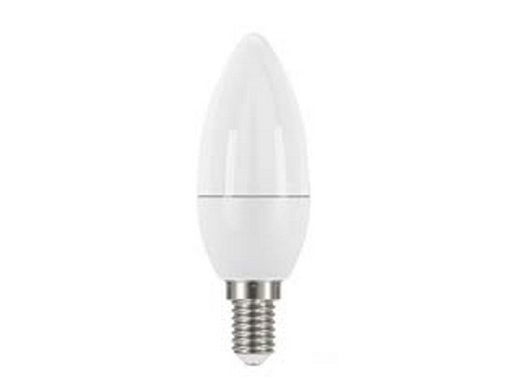 5pz lampada led oliva opale e14 - 7.5w - 6500?k fredda - 806 lm - 280? - 38x110h fer339476