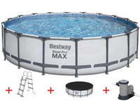 piscina steel pro max tonda telaio portante cm.549x122h. - kg.80,8 - lt.23.062 -filtro cartuccia(art.56462) fer341868