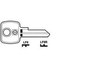 10pz chiavi per cilindri l&f 5 spine piccole - lf6r sx fer188500