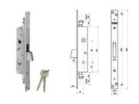 serratura tripl. infilare montanti e persiane con quadro maniglia 746k - mm.35 (7461435) cod:ferx.fer351515