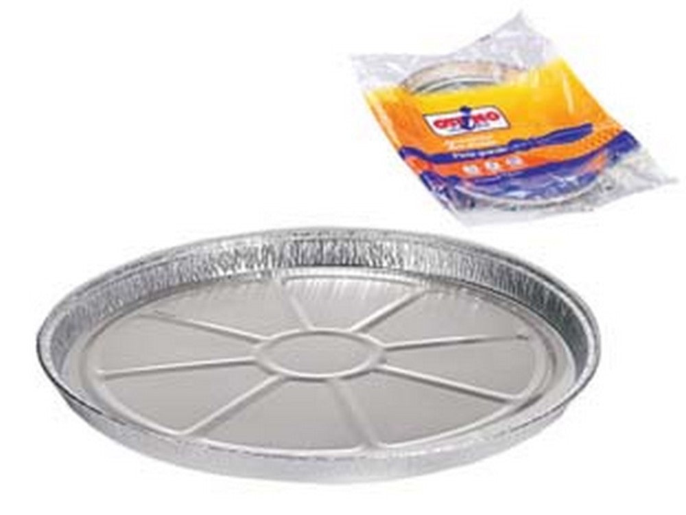 36pz vaschetta tonda per pizza/crostata grande in alluminio - per pizza/crostata grande, pz.2 fer357951