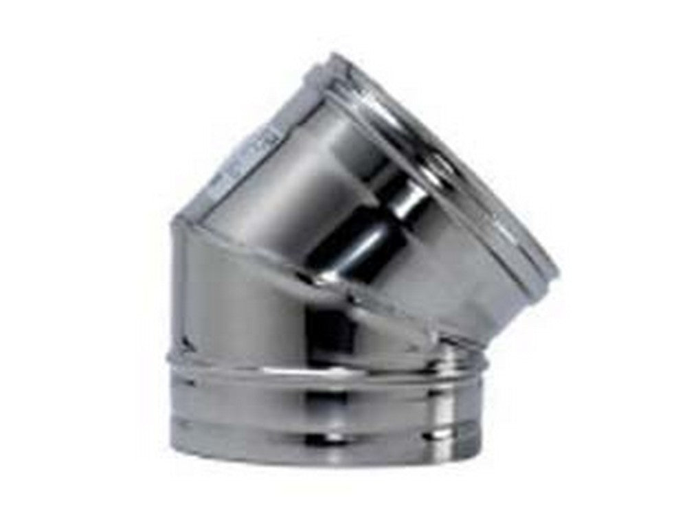 gomito a 45? acciaio inox aisi 304 monoparete spessore mm.0,5 - ? mm.100 fer364188