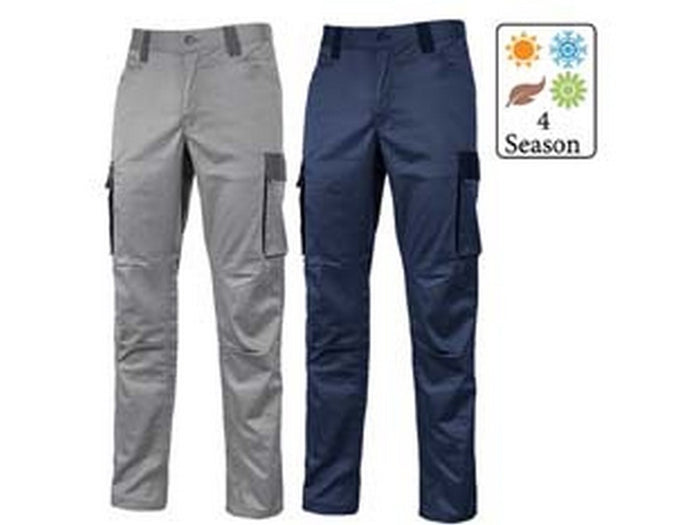 pantalone cargo crazy in tc stretch slim fit - tg.xl - westlake blue fer378413