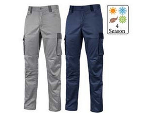 pantalone cargo crazy in tc stretch slim fit - tg.l - westlake blue fer378406