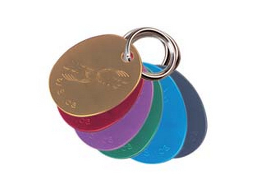 30pz medaglia ultralite ovale 6 colori con anello - con anello ? mm.25 cod:ferx.fer379816