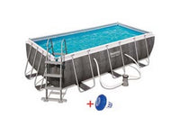 piscina power steel rettangolare telaio portante cm.404x201x100h. - kg.60,4- lt.6.478 - filtro cartuccia (art.56721) fer379960