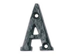 lettera alfabeto "a" in ferro nero opaco cod:ferx.fer384667