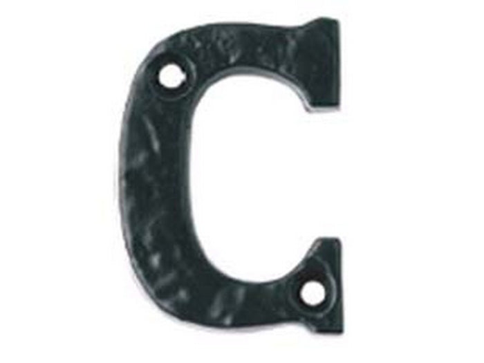 lettera alfabeto "c" in ferro nero opaco fer384681