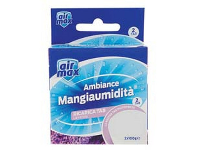 6pz airmax assorbiumidita' mini tab ricarica lavanda - 2 ricariche 100 gr. ciascuna  fer386203