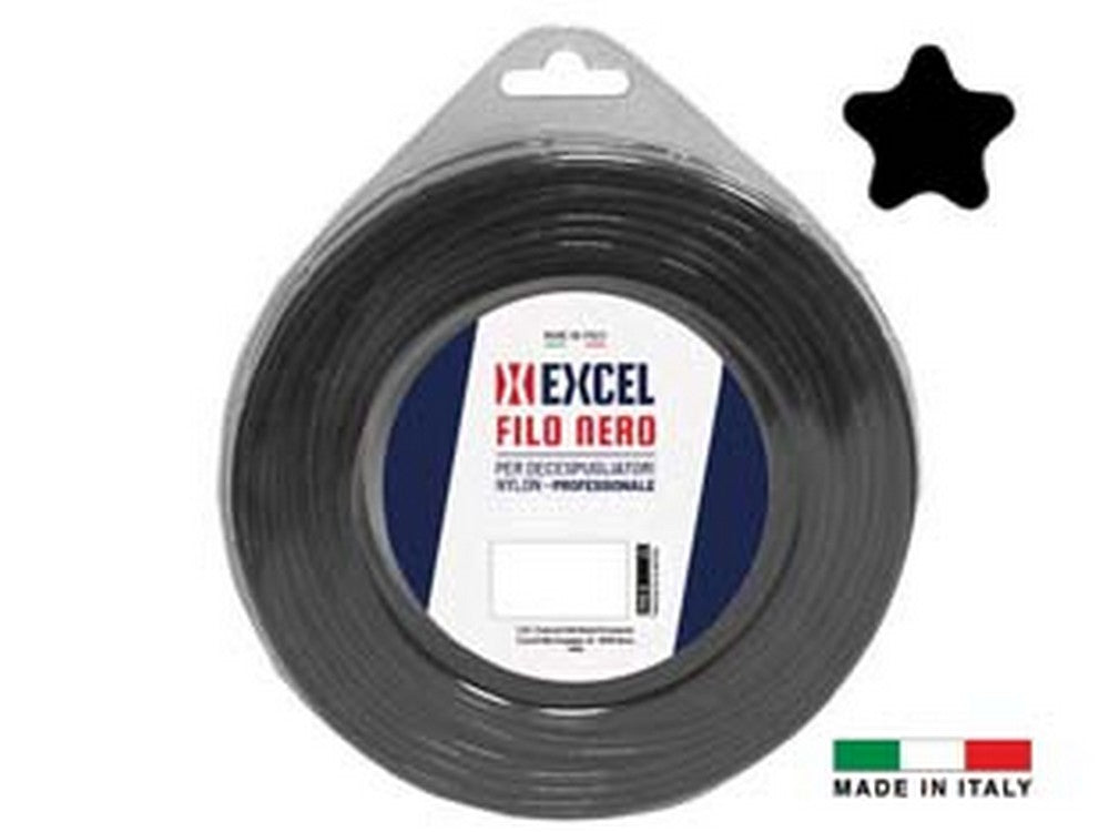 filo per decespugliatore in nylon pentagono nero - ? mm.4,4 in matassa da mt.6 fer390361