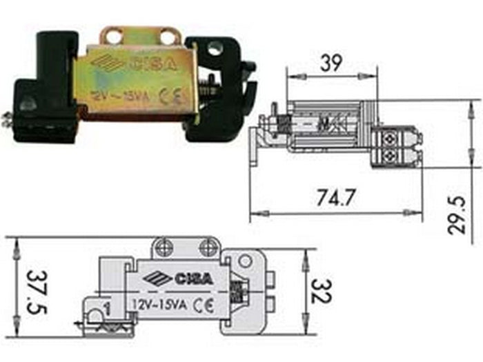 bobine tensione 12v per serratura elettrica 07025 00 fer394468