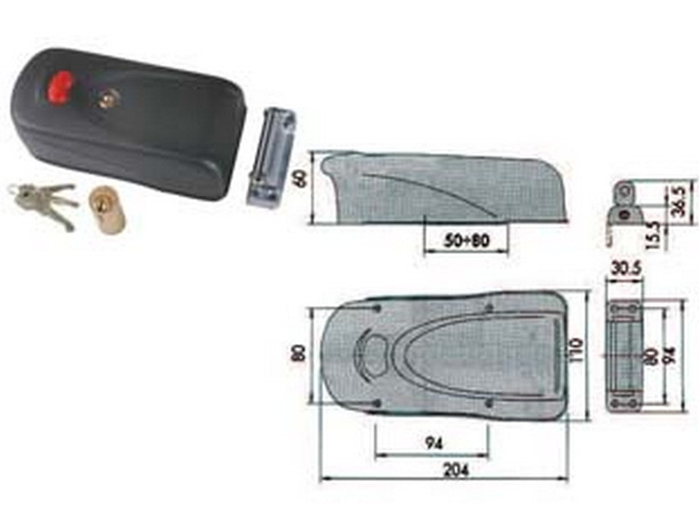 elettroserrature per porte in ferro con pulsante interno 1a731 - (1a731.00.0) fer394604