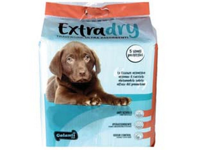 18pz traversine assorbenti per cani extradry pz.15 - cm.60x60 fer395113