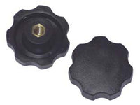 10pz volantino con bussola in ferro filettata in abs nero - ? volantino mm.40, bussola m8 fer400909