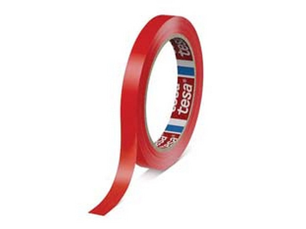 16pz nastro per imballo pvc rigido - mm.9x66mt. colore rosso fer403344