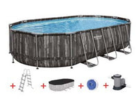 piscina power steel set ovale con telaio portante cm.732x366x122h. -cm.732x366x122h - capacit? lt.24495 - (art.5611t) fer404419