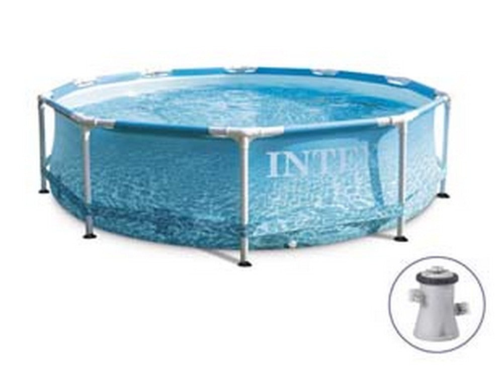 piscina "metal frame" rotonda con telaio portante con pompa cm.305x76h. - capacit? lt.4485 - peso kg.19,7 (28208) fer406451