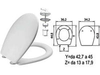 sedile wc in termoindurente "sebino" bianco cerniere nylon h011 fer410854