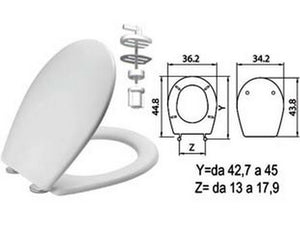 sedile wc in termoindurente "sebino" bianco cerniere nylon h011 fer410854