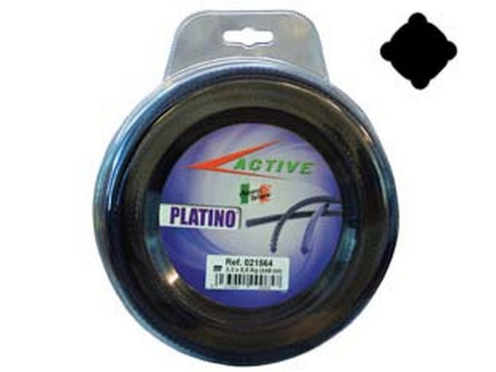 1blister filo nylon "platino" quadro viola per decespugliatori - ? mm.3,3 - blister mt.15 fer412988