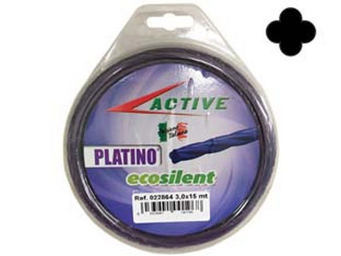 1blister filo nylon "platino ecosilent" elicoidale viola per decespugliatori - ? mm.3,3 - blister mt.15 fer413046