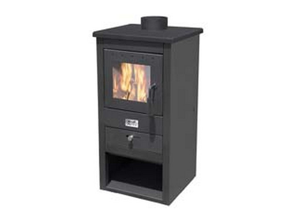 stufa a legna athena 13 kw nera - misure cm.44x45x94h. - peso kg.55 fer424707