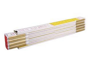 10Pz Doppiùmetro In Legno Bicolore Serie 600 Mod.617 - Bianco/Giallo (01128) Cod:Ferx.Fer428040