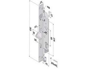 serratura triplice extension profilo europeo per persiane 2153 - mm.30 (2153xzb3025) fer430388