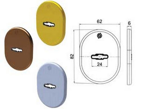 mostrina interna/esterna doppia mappa serie t - mm.62x82x6 allu. anodizzato bronzato (4301kf4) fer430562