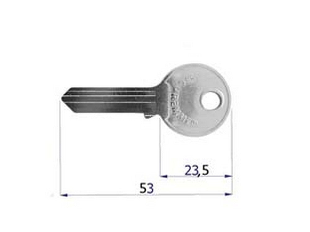10pz chiave grezza per serrature serranda/garage - (0c22xnisboz) cod:ferx.fer430654