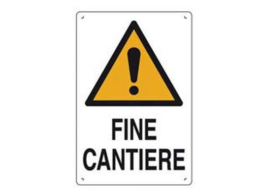 10pz cartello "fine cantiere" - cm.40x60h. in plastica cod:ferx.fer445269