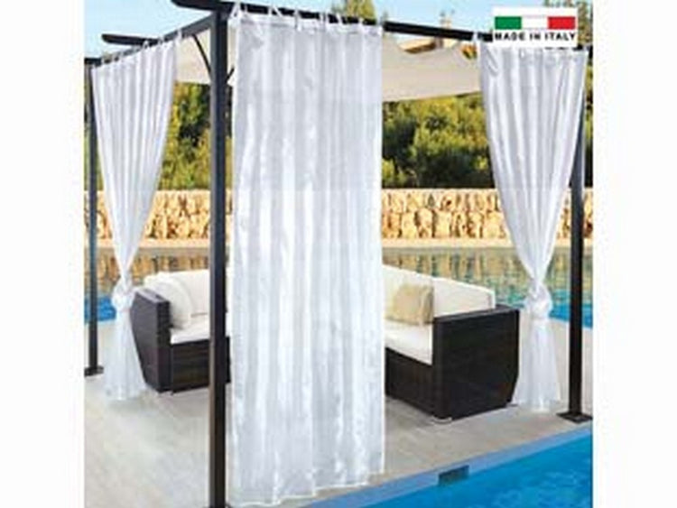 tenda per gazebo "velo" con fettuccia e passanti cm.150x280h. bianco - bianco fer447461