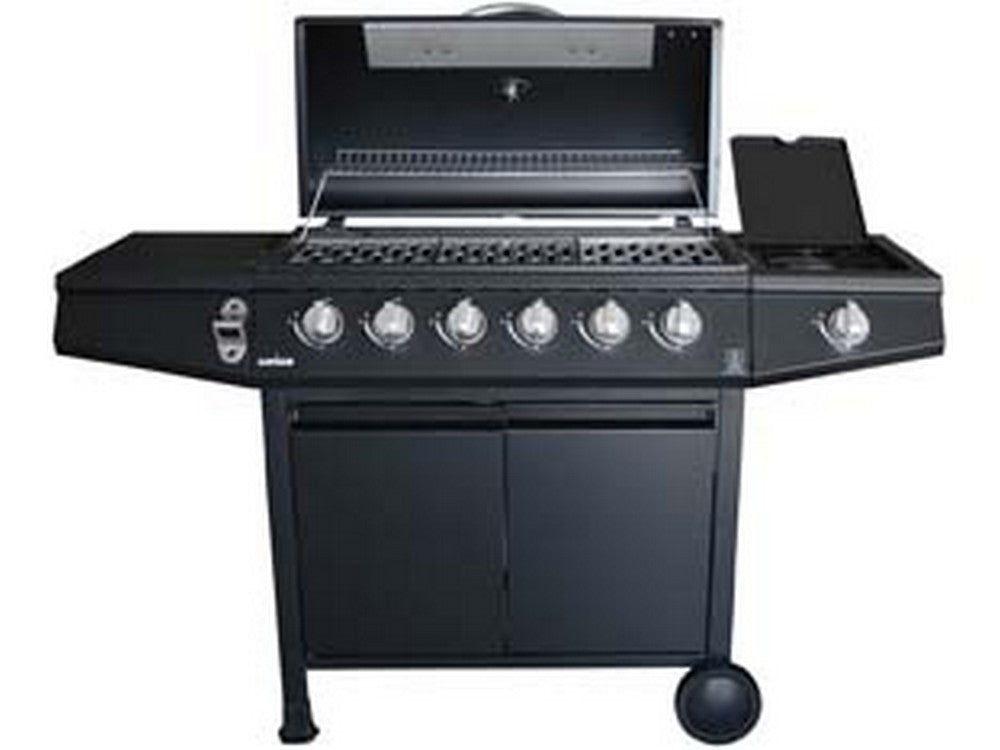 barbecue a gas gpl 6 bruciatori + 1 fornello - cm.137,5x55,5x110h. fer447973