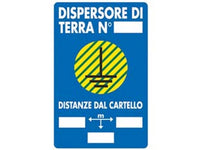 10pz cartello "dispensore di terra" - cm.20x30h.  cod:ferx.fer453295