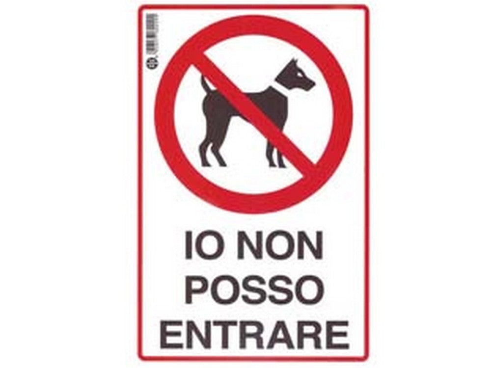 10pz cartello "io non posso entrare" - cm.20x30h.  fer453318