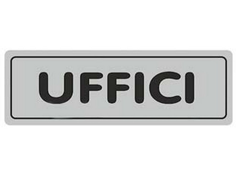 10pz targhetta adesiva "uffici" - cm.15x5h. cod:ferx.fer453400
