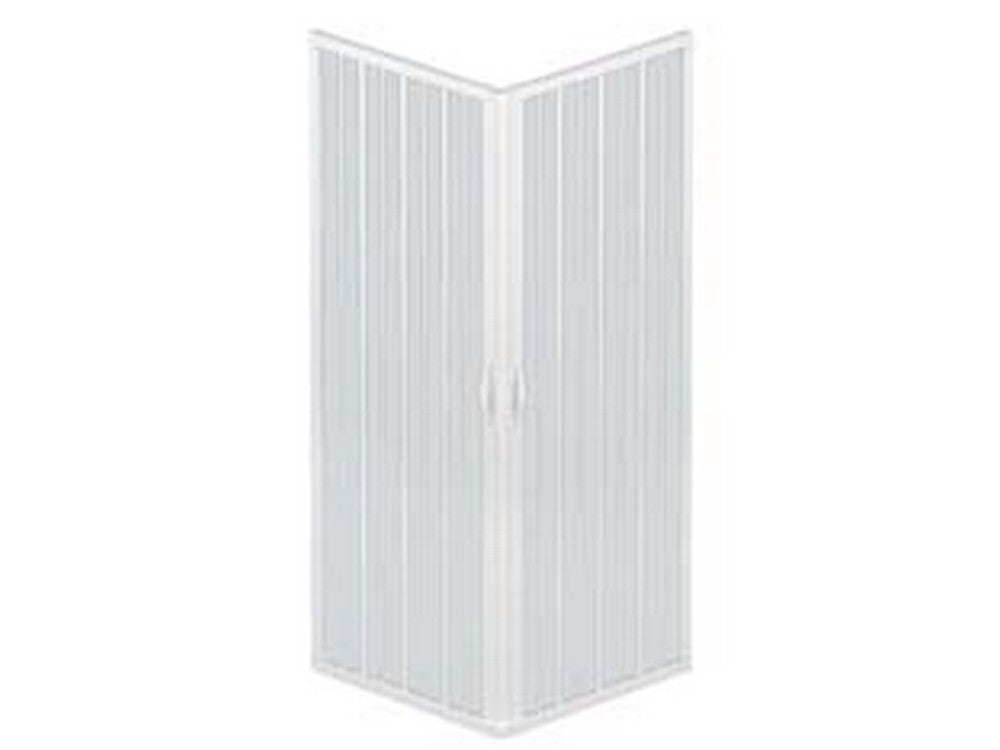 box doccia 'luna' ad angolo 2 porte estensibile in pvc - cm.minimo80/90xminimo80/90x185h fer453752