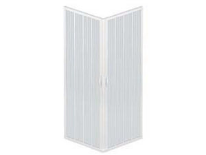 box doccia 'luna' ad angolo 2 porte estensibile in pvc - cm.minimo80/90xminimo80/90x185h fer453752