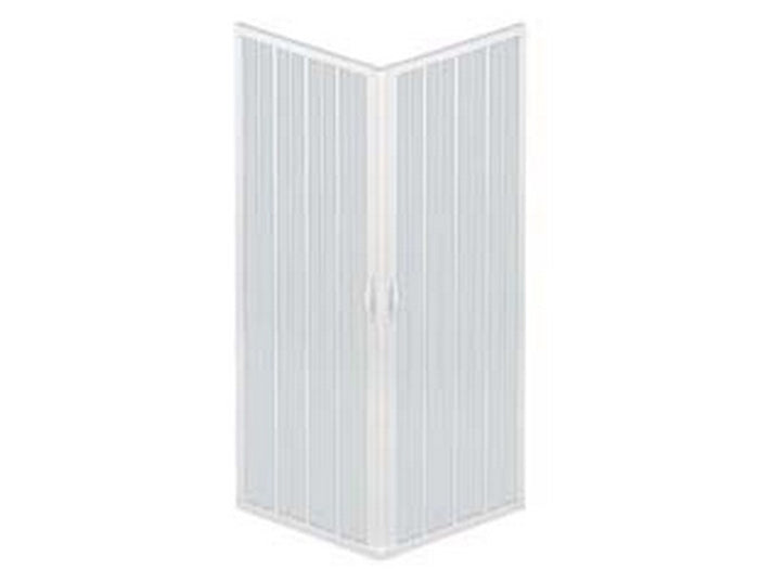 box doccia 'luna' ad angolo 2 porte estensibile in pvc - cm.minimo80/90xminimo80/90x185h fer453752