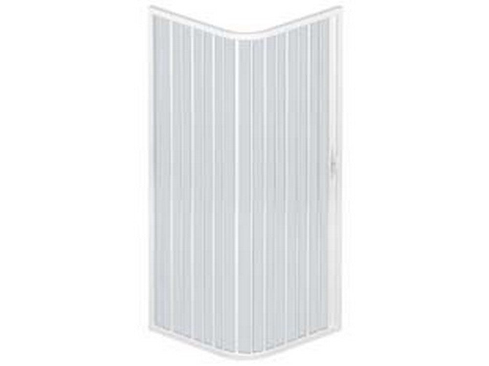 box doccia 'luna' ad angolo 1 porta estensibile in pvc - cm.80/90x80/90x185h fer453837